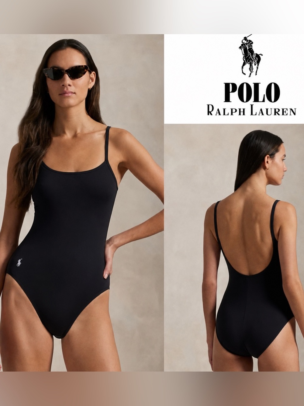 New season! Polo Ralph Lauren
embroidered Spaghetti strap 1 Piece Swimsuit small - Picture 2 of 6